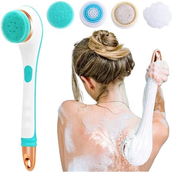 Body Brush Rechargeable ElectricBrush SetSpin Brush with 6 Brush Heads